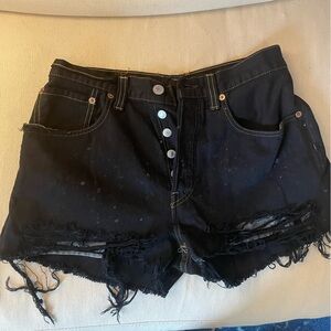 NWT URBAN RENEWAL black distressed denim jeans. Size S